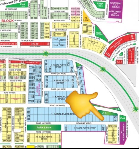1 Kanal Plot for sale in Sector F - Tauheed Block, Bahria Town, Lahore - (ID-16632)