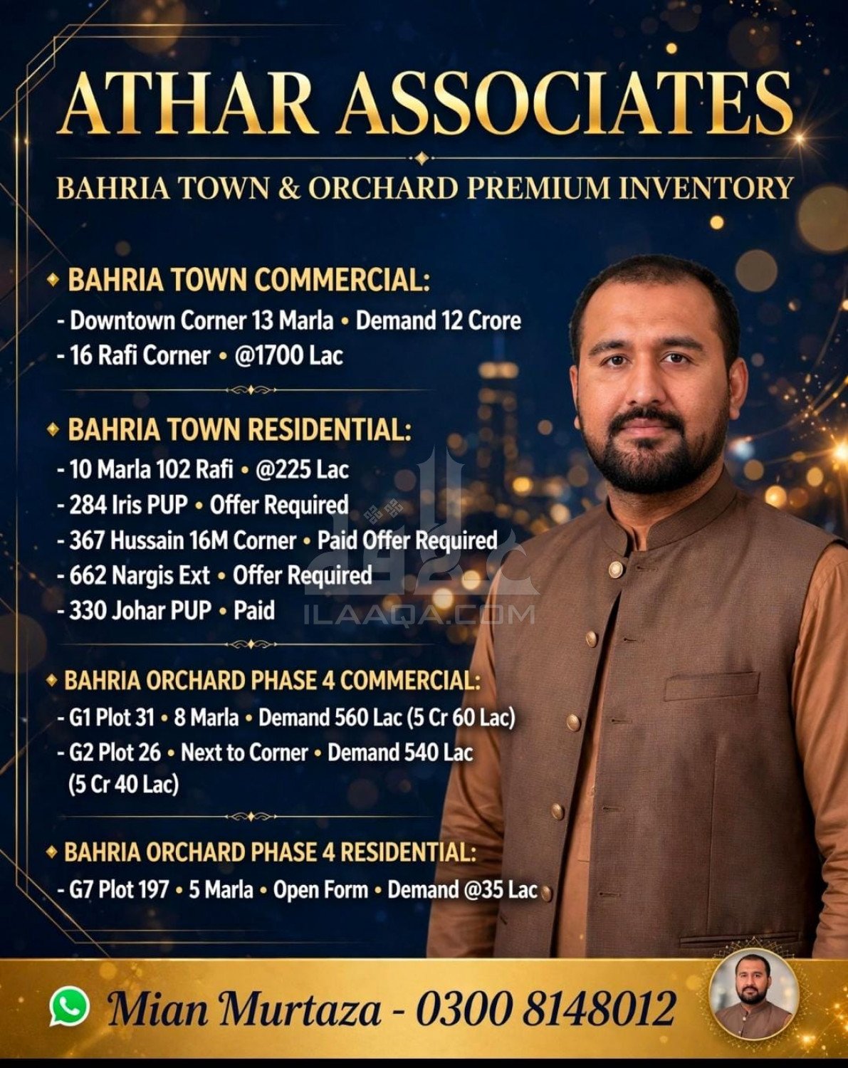 5 Marla Plot for sale in Overseas B Commercial, Bahria Town, Lahore - (ID-16647)