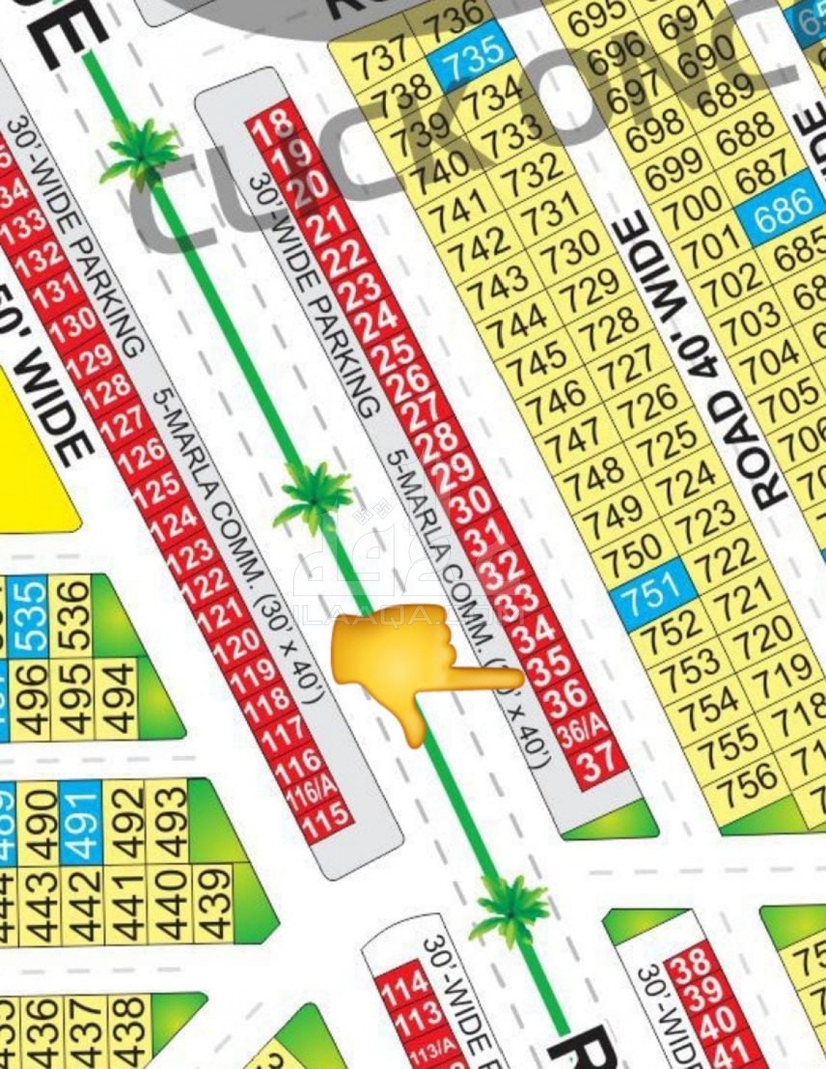 5 Marla Plot for sale in Phase 4 - G5 Commercial, Bahria Orchard, Lahore - (ID-16651)