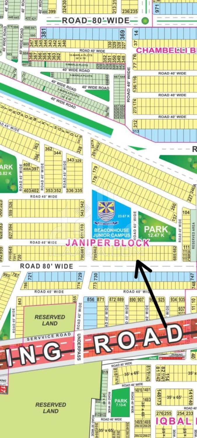 10 Marla Plot for sale in Sector C - Janiper Block, Bahria Town, Lahore - (ID-16691)