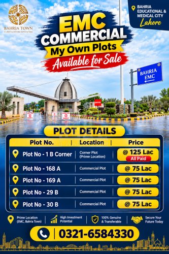 5 Marla Plot for sale in Bahria EMC, Lahore - (ID-16726)
