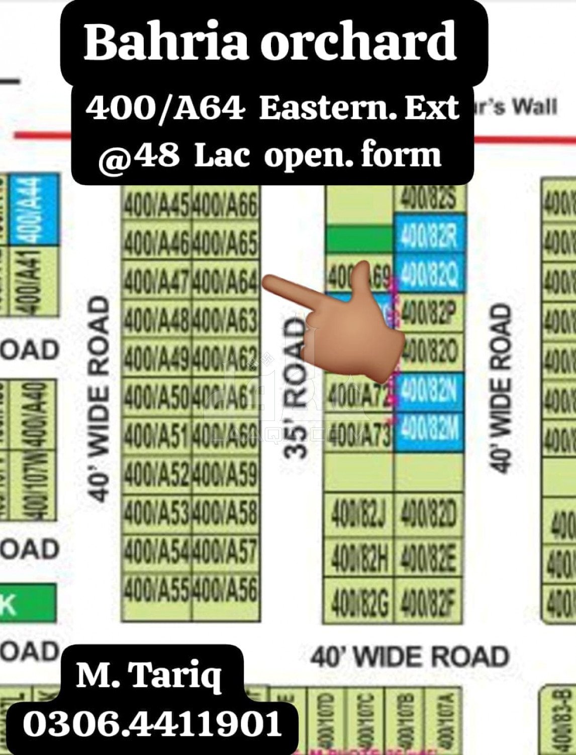 5 Marla Plot for sale in Phase 1 - Eastern District Ext. II, Bahria Orchard, Lahore - (ID-16728)