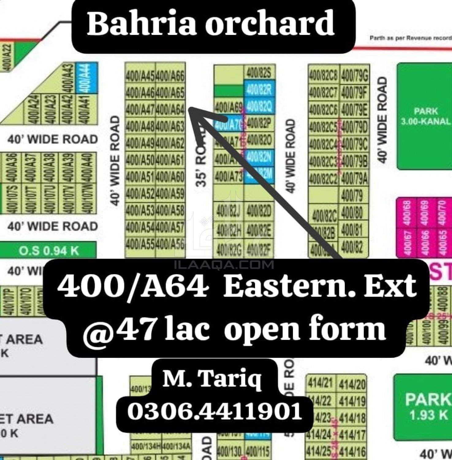 5 Marla Plot for sale in Phase 1 - Eastern District Ext. II, Bahria Orchard, Lahore - (ID-16728)