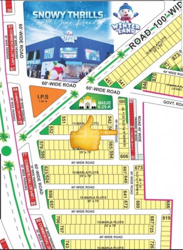 10.8 Marla Plot for sale in Sector F - Ghaznavi Block, Bahria Town, Lahore - (ID-16795)