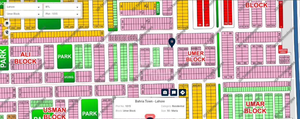 9.33 Marla Plot for sale in Sector B - Umer Block, Bahria Town, Lahore - (ID-16798)