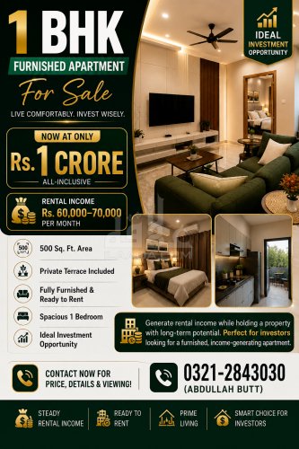 500 Sq. Feet Apartment for sale in Sector E - Iqbal Block, Bahria Town, Lahore - (ID-16804)