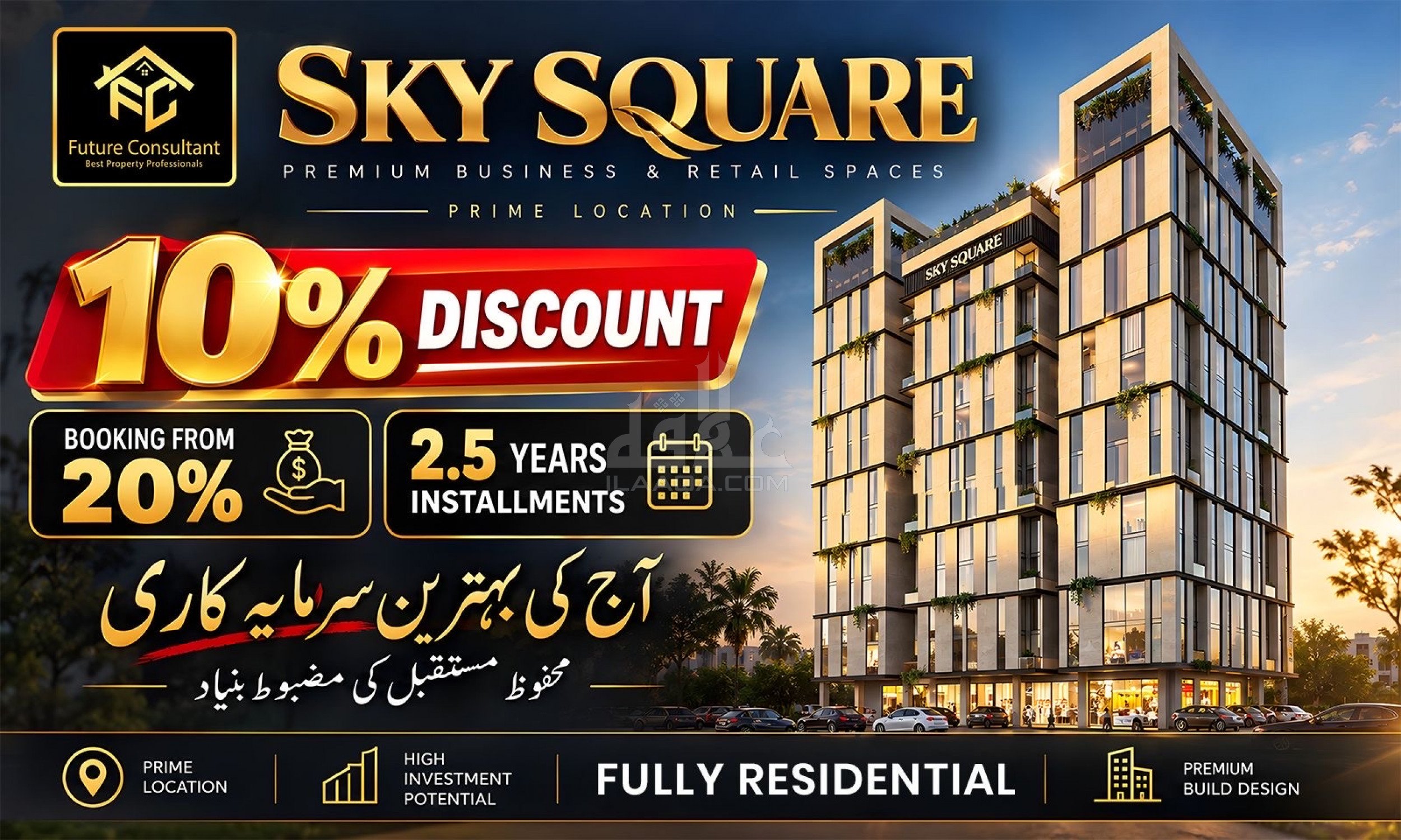 541 Sq. Feet Apartment for sale in Sector E - Jinnah Block, Bahria Town, Lahore - (ID-16814)