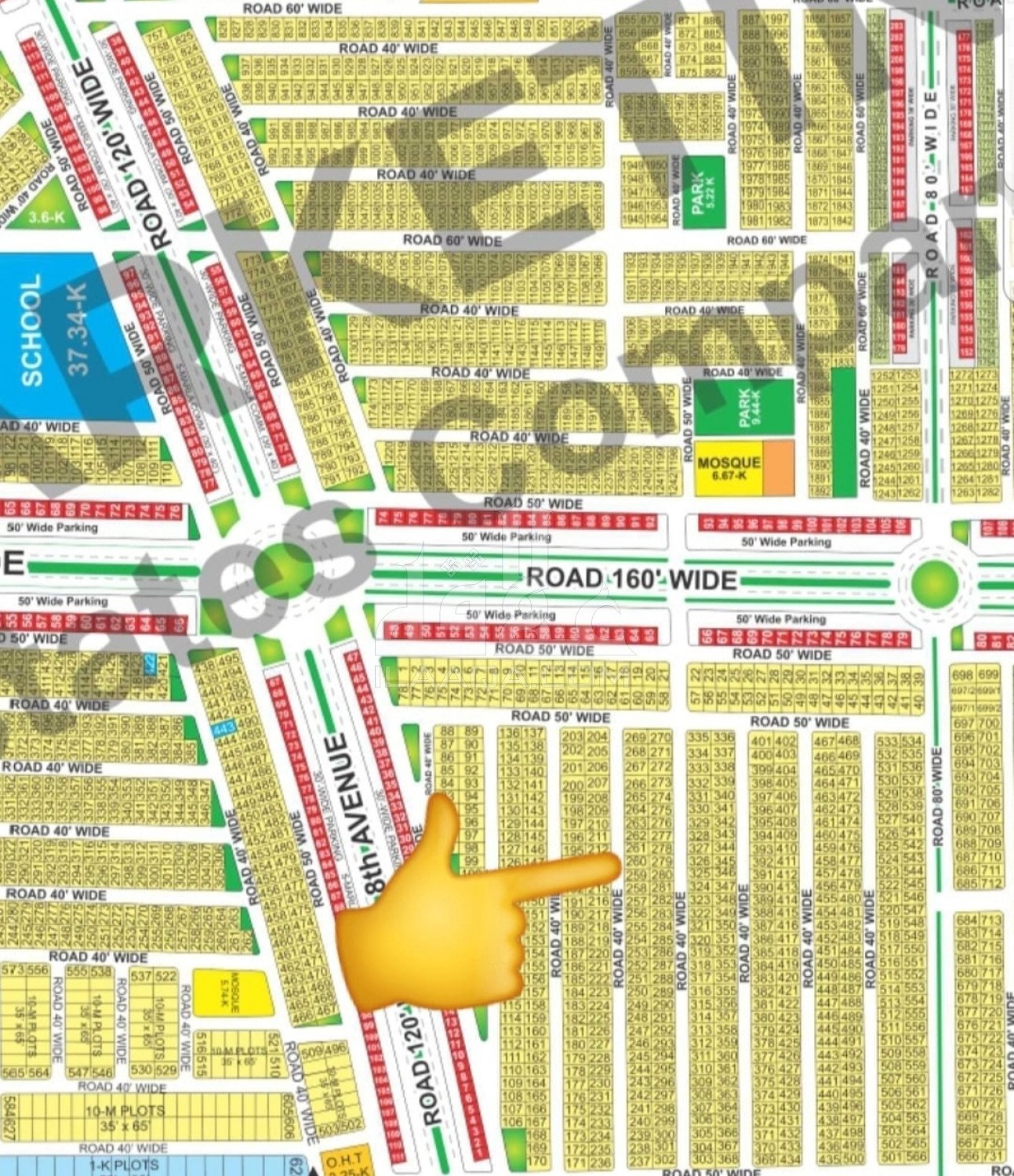 10 Marla Plot for sale in Phase 4 - G6 Block, Bahria Orchard, Lahore - (ID-16828)