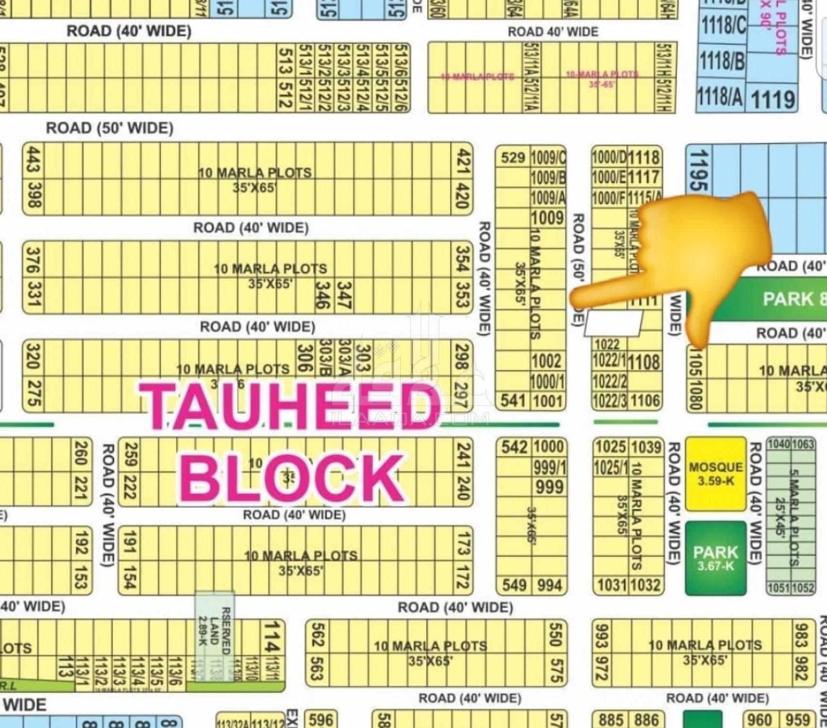 10 Marla Plot for sale in Sector F - Tauheed Block, Bahria Town, Lahore - (ID-16838)
