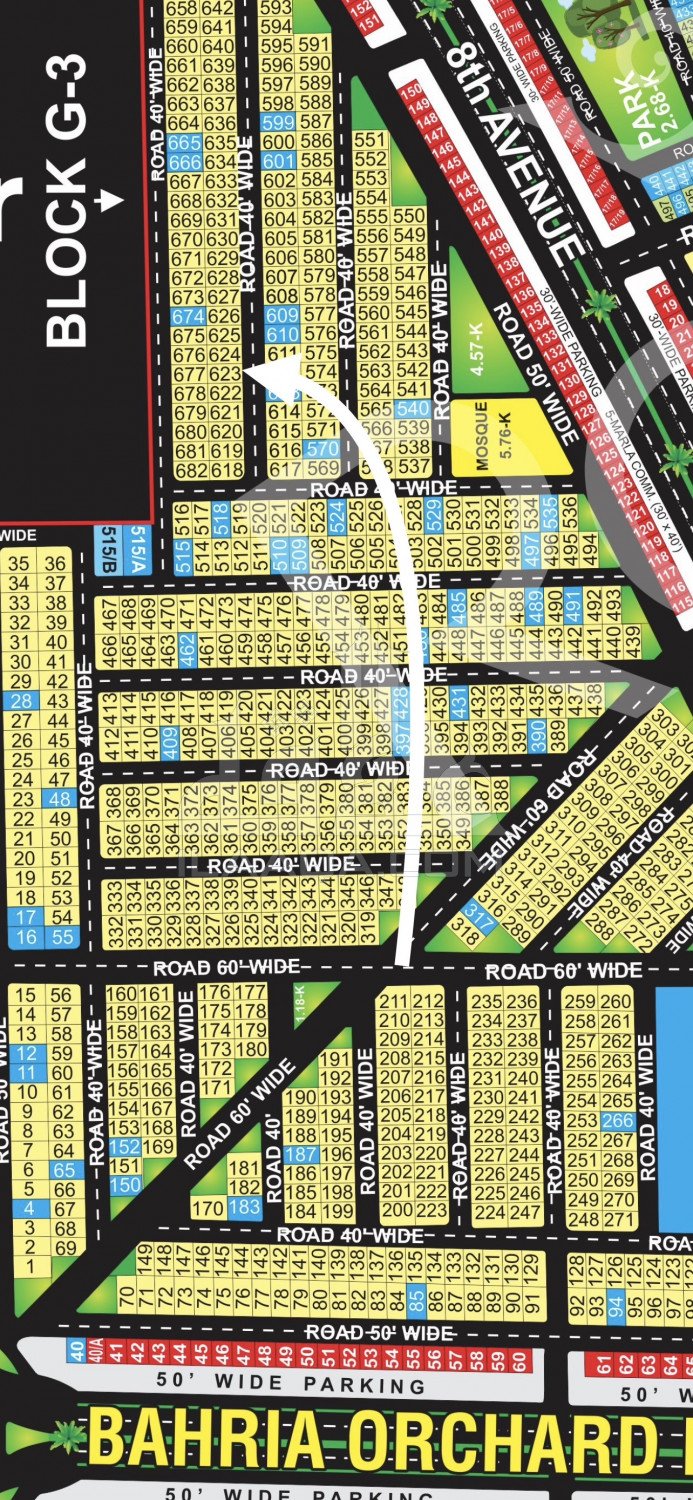 10 Marla Plot for sale in Phase 4 - G3 Block, Bahria Orchard, Lahore - (ID-16925)