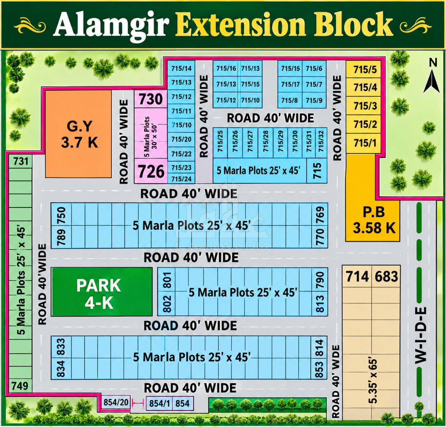 5 Marla Plot for sale in Sector F - Alamgir Block, Bahria Town, Lahore - (ID-16944)