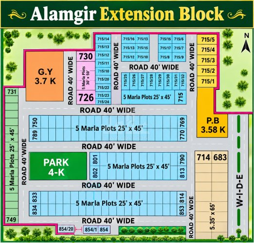 5 Marla Plot for sale in Sector F - Alamgir Block, Bahria Town, Lahore - (ID-16944)