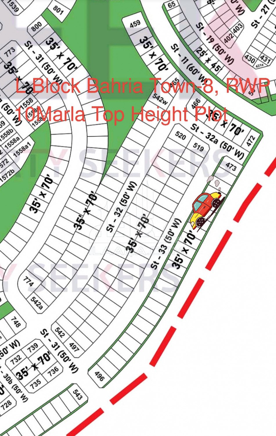 10 Marla Plot for sale in Sector L, Bahria Town Phase 8, Rawalpindi - (ID-16947)