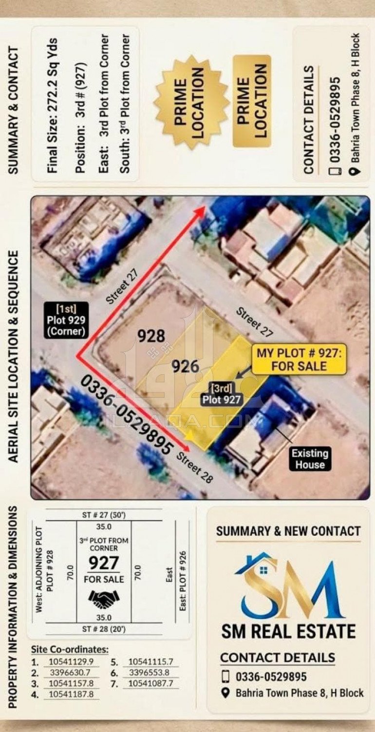 10 Marla Plot for sale in Sector H, Bahria Town Phase 8, Rawalpindi - (ID-16975)