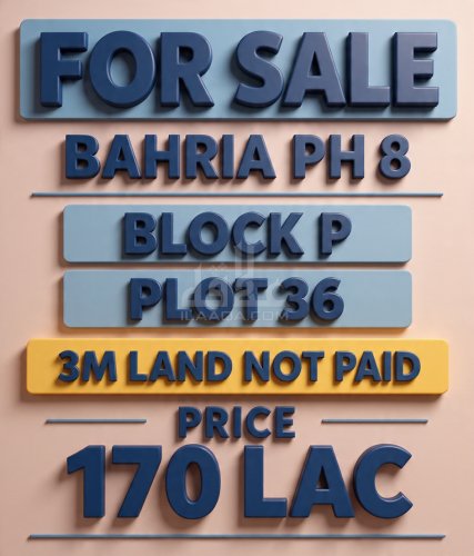 23 Marla Plot for sale in Sector P, Bahria Town Phase 8, Rawalpindi - (ID-17009)