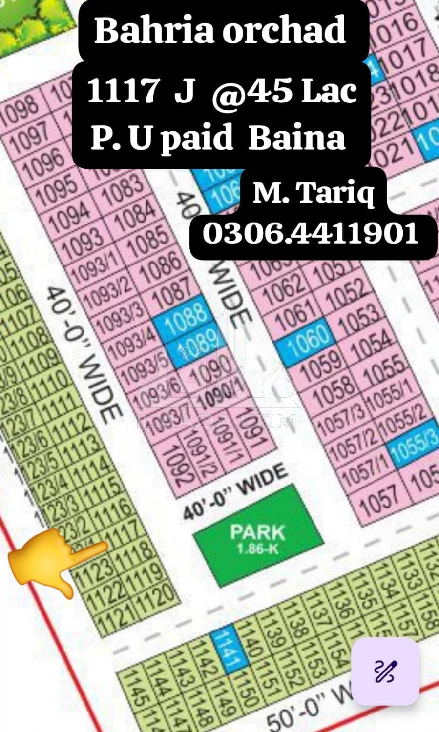 5 Marla Plot for sale in Phase 2 - J Block, Bahria Orchard, Lahore - (ID-17012)