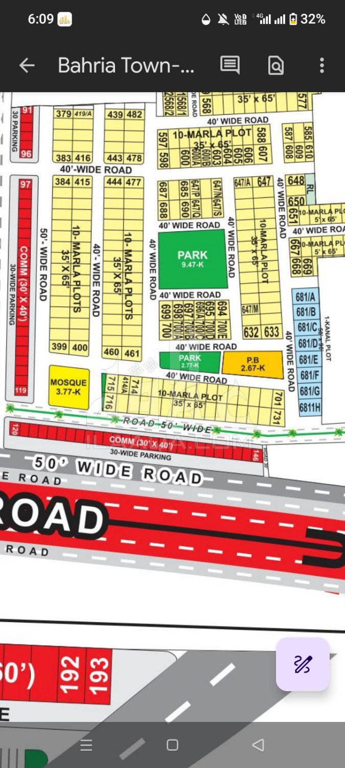 100 Marla Plot for sale in Golf Phase 2, Bahria Town, Lahore - (ID-17025)