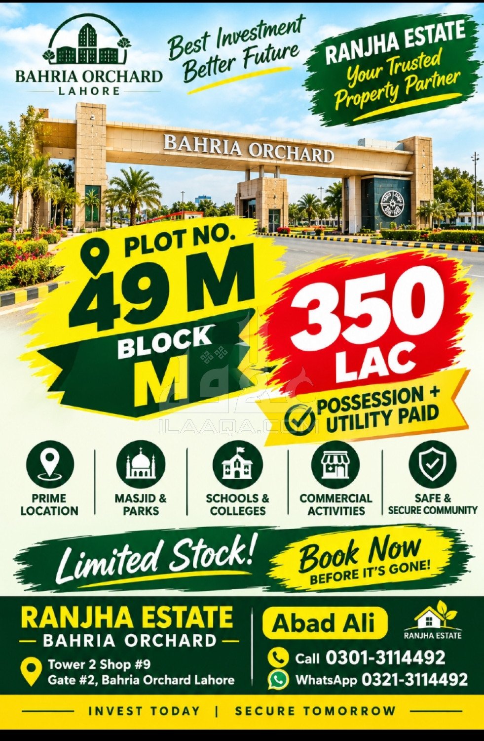 5 Marla Plot for sale in Phase 4 - G5 Commercial, Bahria Orchard, Lahore - (ID-17073)