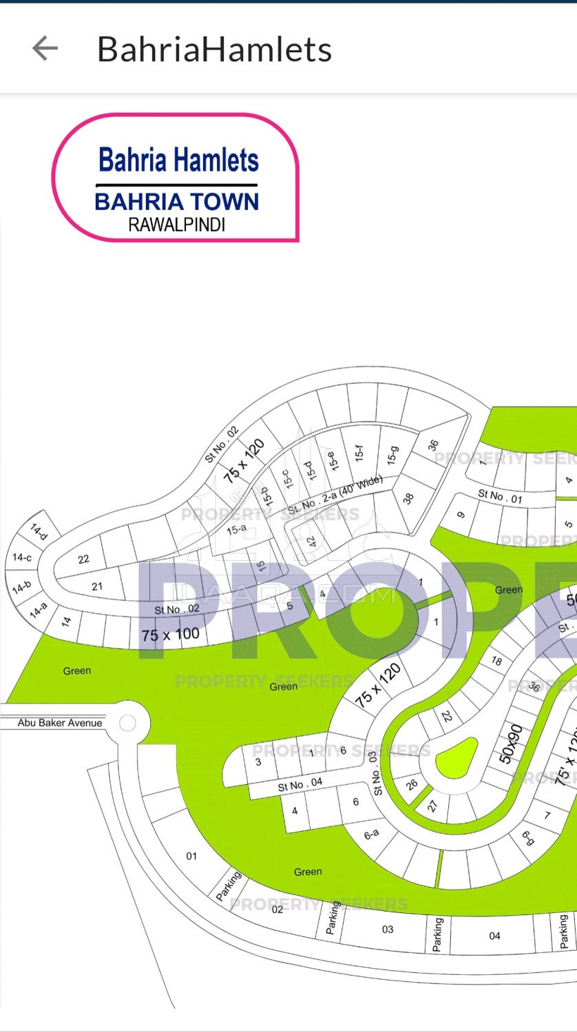 45 Marla Plot for sale in Bahria Hamlets, Bahria Town Phase 8, Rawalpindi - (ID-17086)