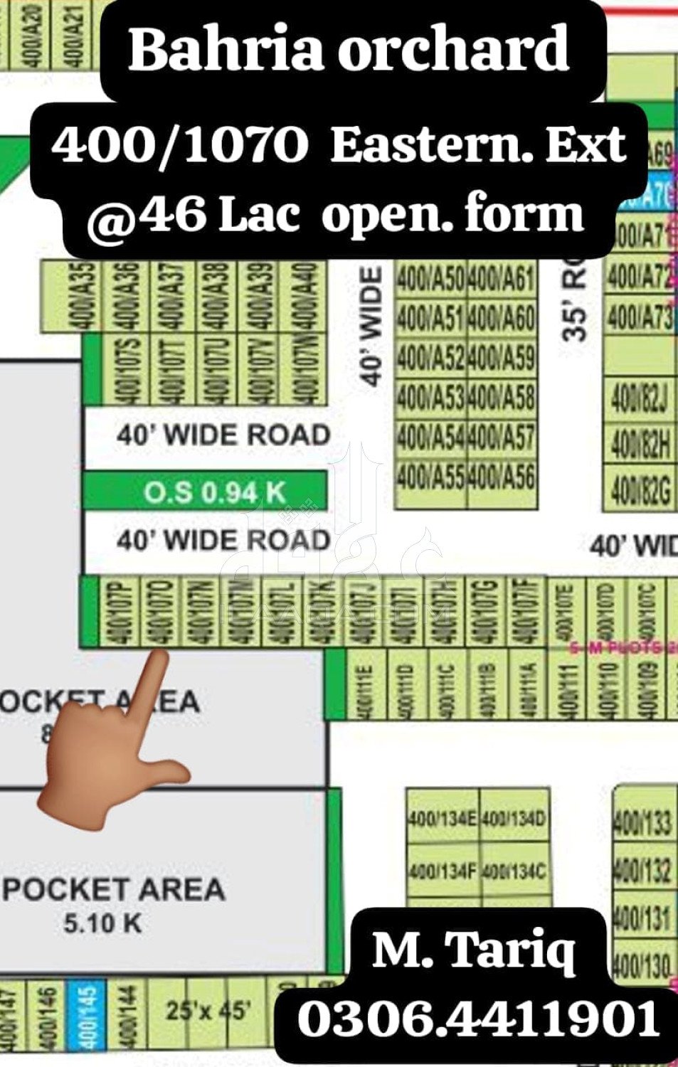 5 Marla Plot for sale in Phase 1 - Eastern District Ext. II, Bahria Orchard, Lahore - (ID-17088)