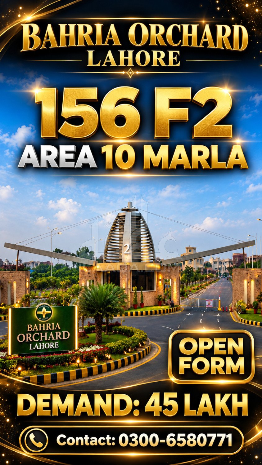 10 Marla Plot for sale in Phase 2 - F Block, Bahria Orchard, Lahore - (ID-17095)