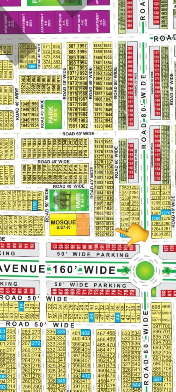 10 Marla Plot for sale in Phase 4 - G5 Block, Bahria Orchard, Lahore - (ID-17102)