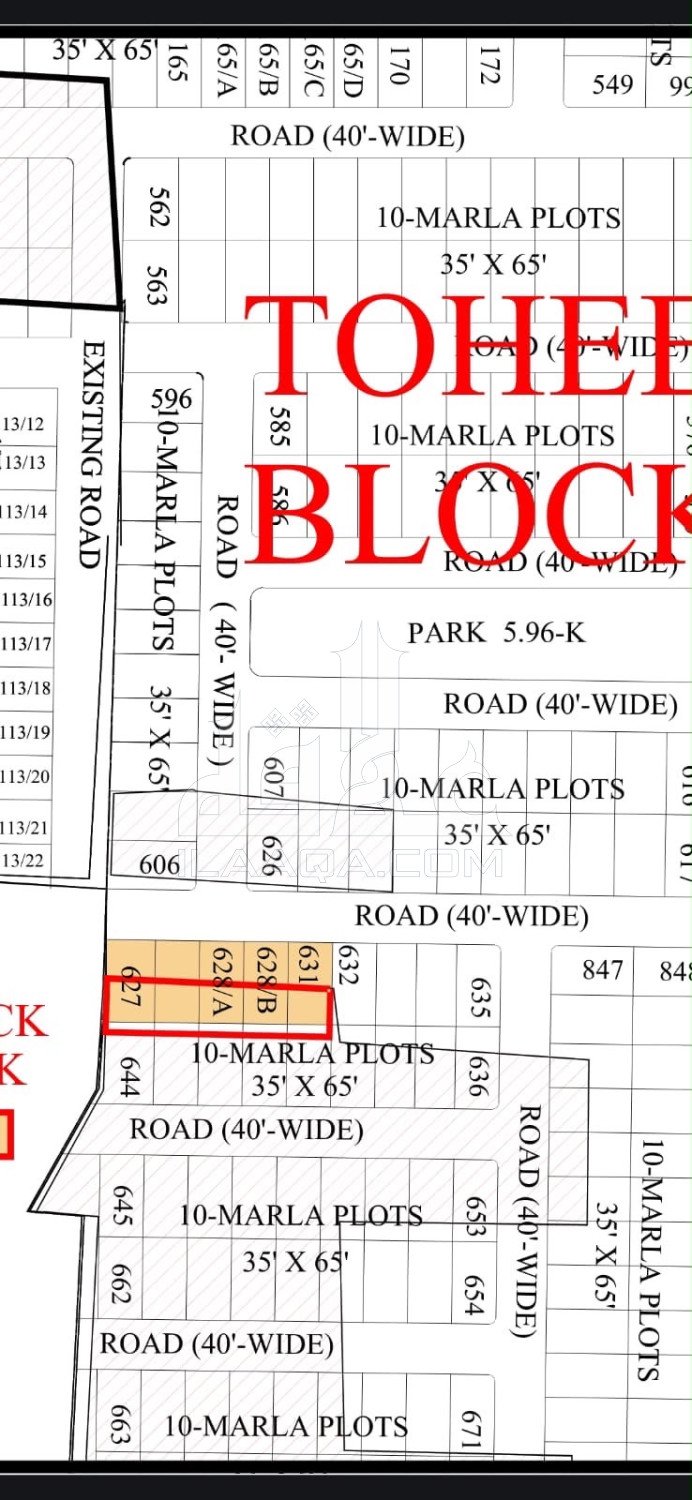 10 Marla Plot for sale in Sector F - Tauheed Block, Bahria Town, Lahore - (ID-17111)