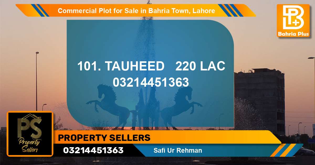 Commercial Plot for Sale in Bahria Town, Lahore - (BP-104294)