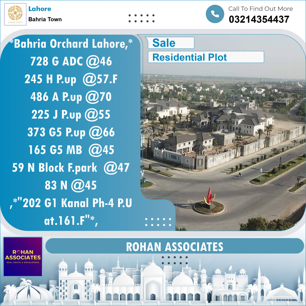 Residential Plot for Sale in Bahria Town, Lahore - (BP-105155)