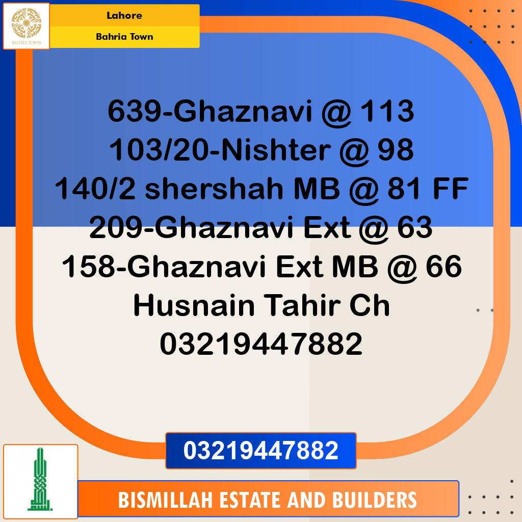 Residential Plot for Sale in Bahria Town, Lahore - (BP-106410)