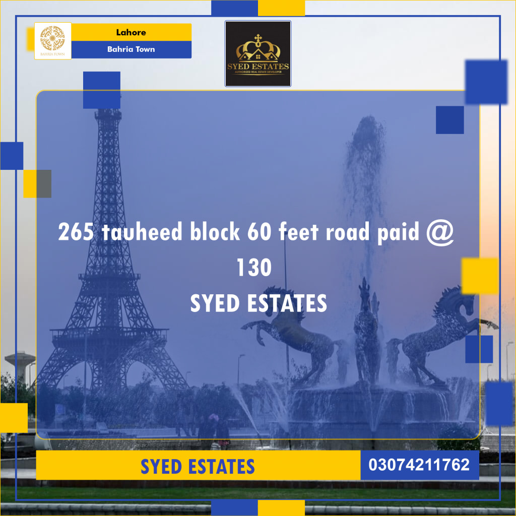 Residential Plot for Sale in Bahria Town, Lahore - (BP-106606)