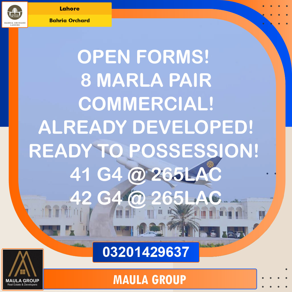 Commercial Plot for Sale in Bahria Orchard, Lahore - (BP-106626)