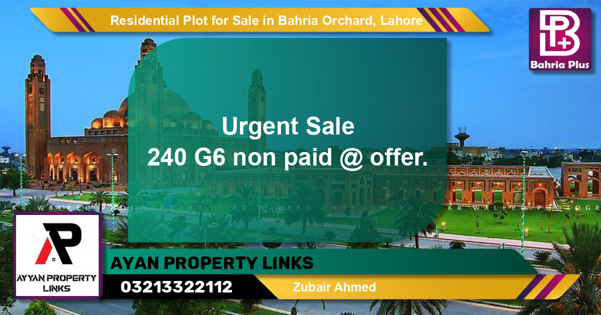 Residential Plot for Sale in Bahria Orchard, Lahore - (BP-106847)