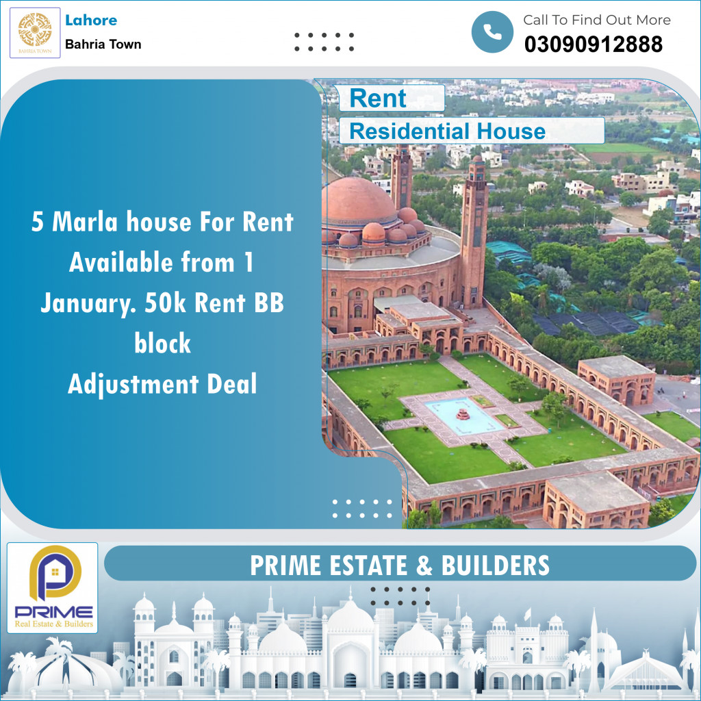 Residential House for Rent in Bahria Town, Lahore - (BP-108609)
