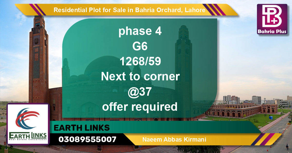 Residential Plot for Sale in Bahria Orchard, Lahore - (BP-114131)