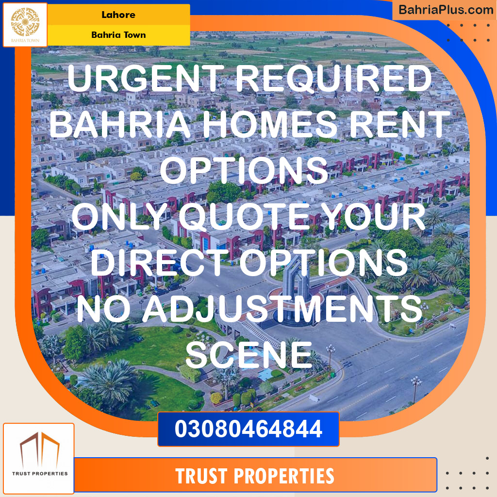 Residential House for Rent in Bahria Town, Lahore - (BP-114603)