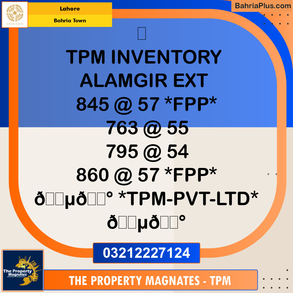 Residential Plot for Sale in Bahria Town, Lahore - (BP-114717)