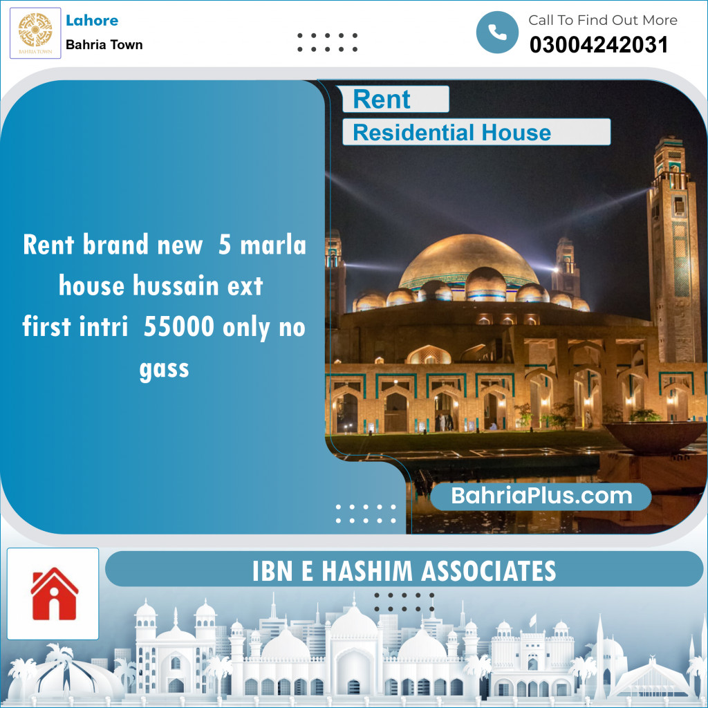 Residential House for Rent in Bahria Town, Lahore - (BP-114767)