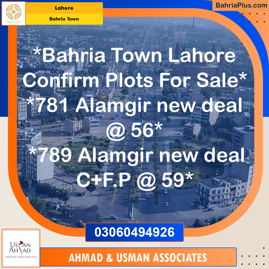 Residential Plot for Sale in Bahria Town, Lahore - (BP-115321)
