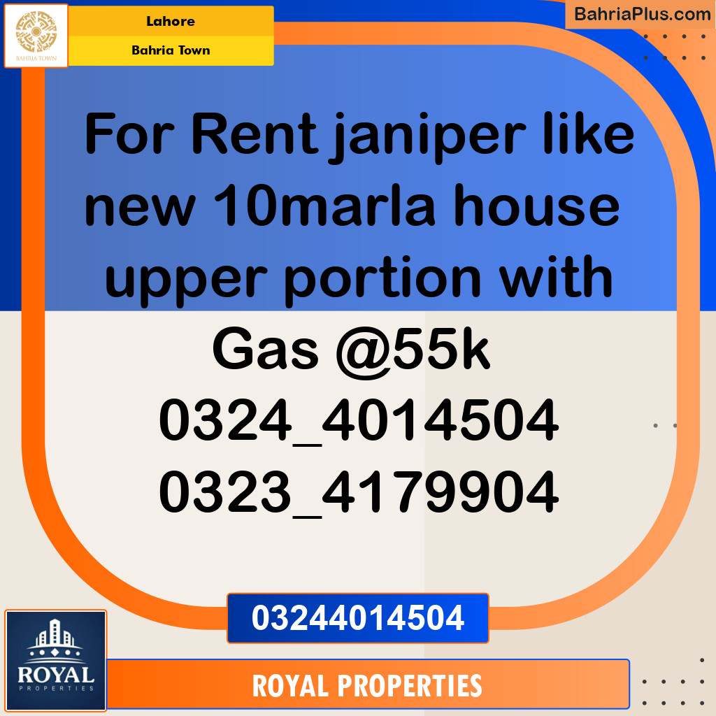 Residential House for Rent in Bahria Town, Lahore - (BP-115438)