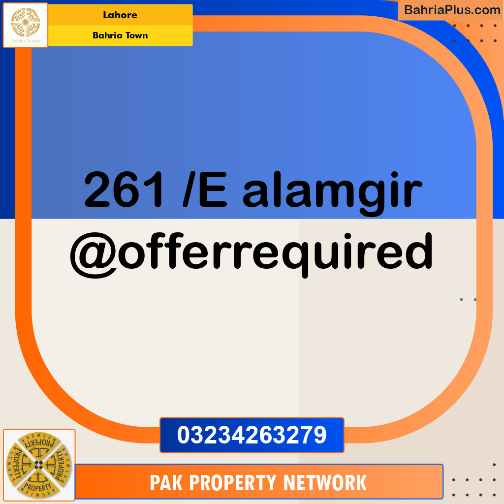 Residential Plot for Sale in Bahria Town, Lahore - (BP-115905)