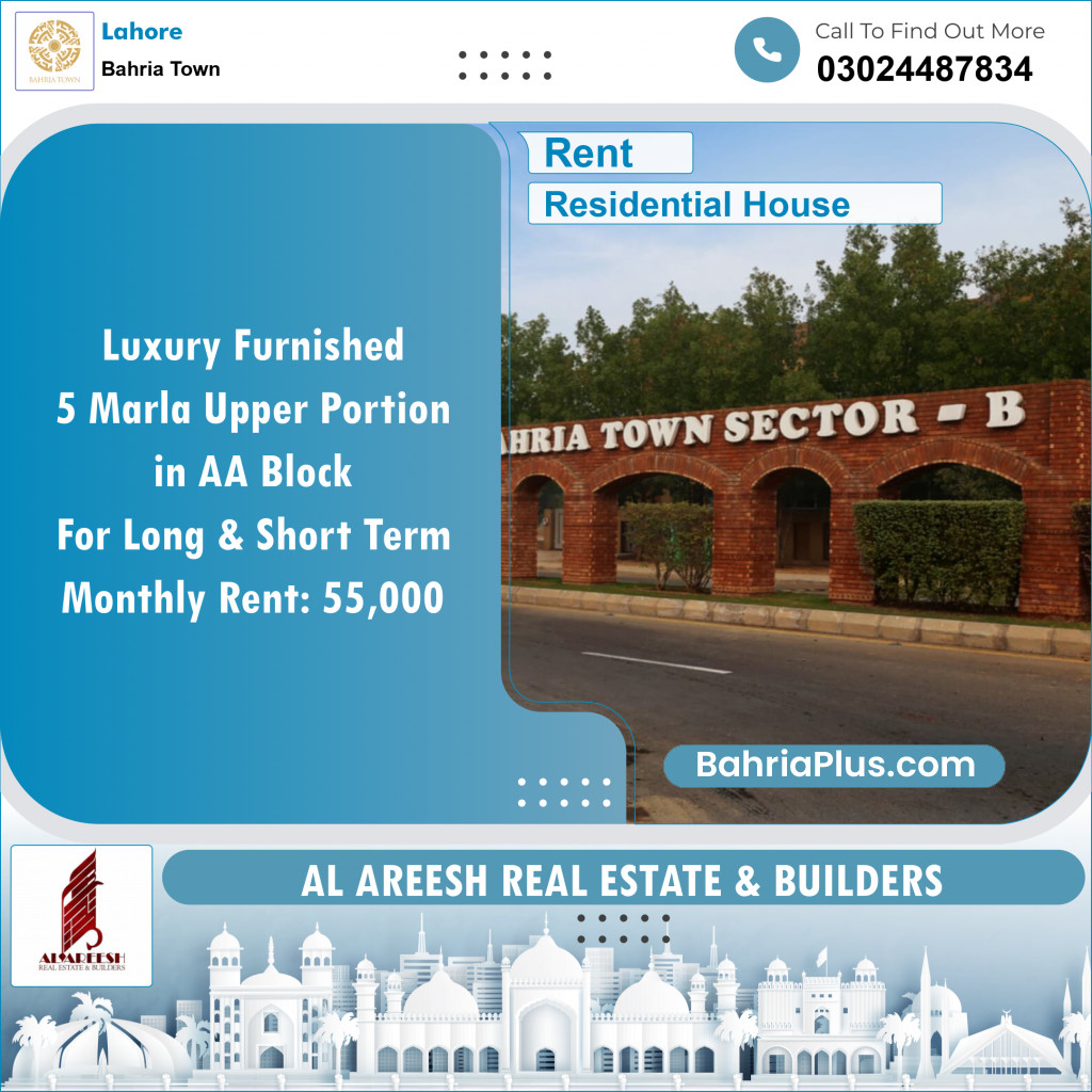Residential House for Rent in Bahria Town, Lahore - (BP-116530)