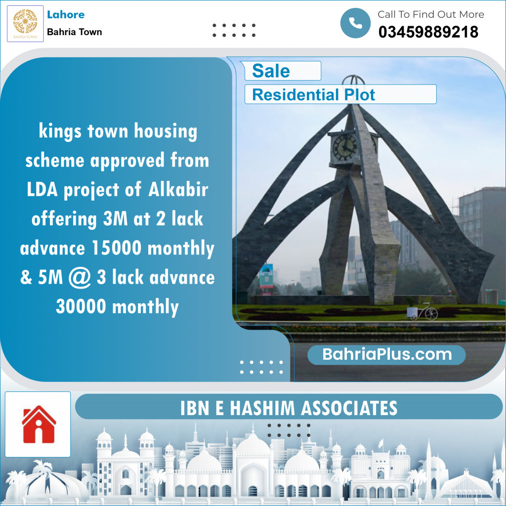 Residential Plot for Sale in Bahria Town, Lahore - (BP-116828)