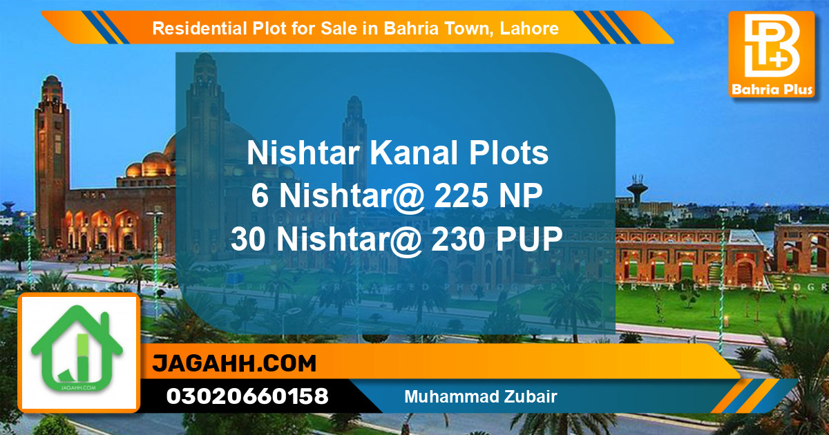 Residential Plot for Sale in Bahria Town, Lahore - (BP-116829)