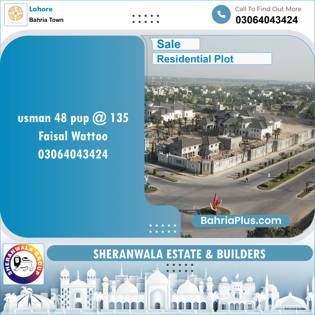 Residential Plot for Sale in Bahria Town, Lahore - (BP-117938)