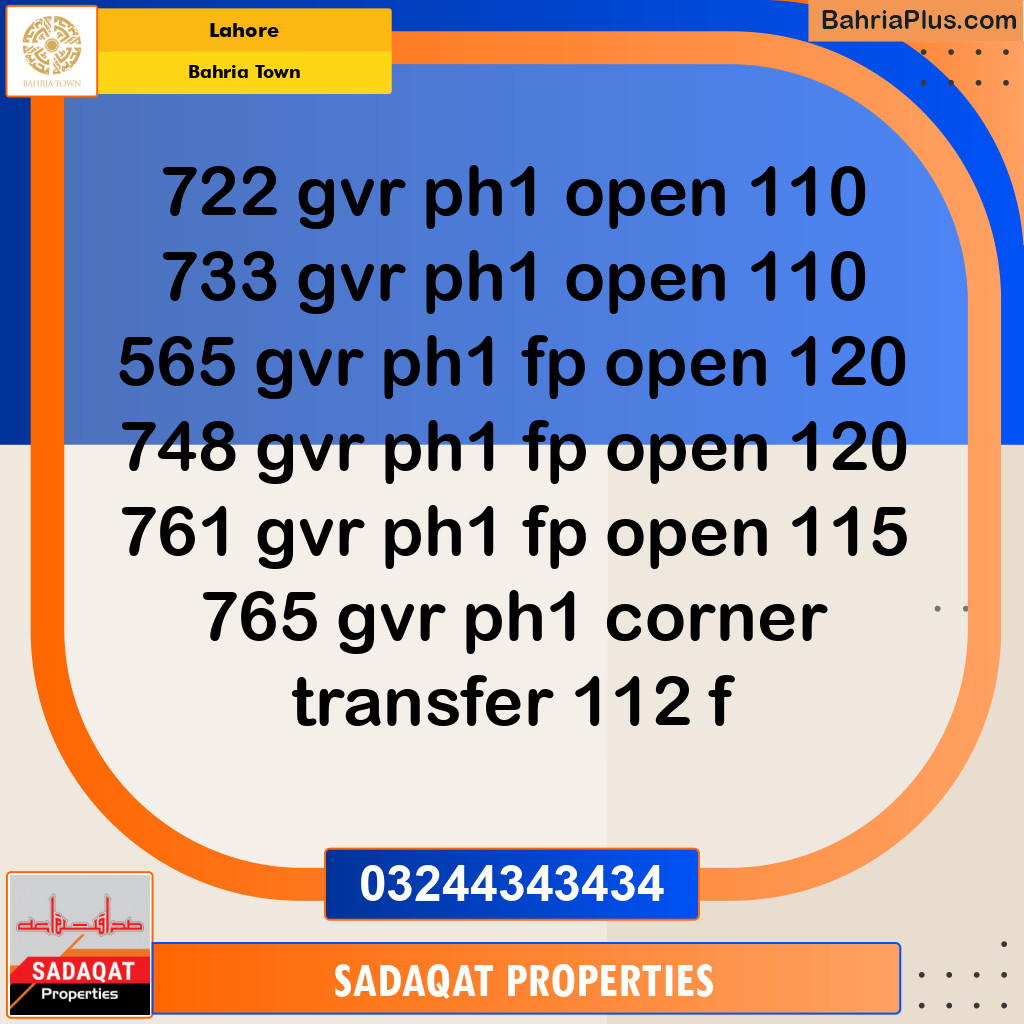 Residential Plot for Sale in Bahria Town, Lahore - (BP-118455)