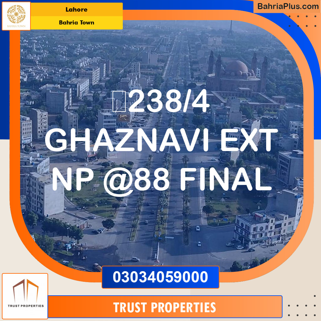 Residential Plot for Sale in Bahria Town, Lahore - (BP-118458)