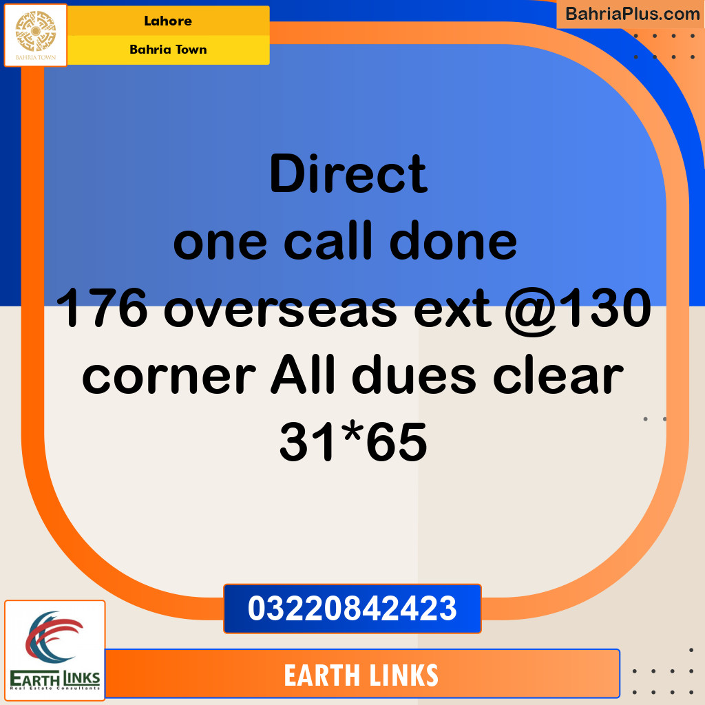 Residential Plot for Sale in Bahria Town, Lahore - (BP-118543)