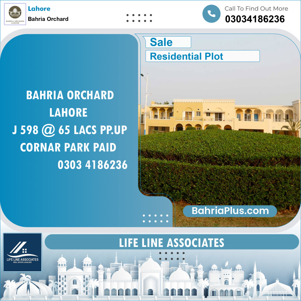 Residential Plot for Sale in Bahria Orchard, Lahore - (BP-118544)