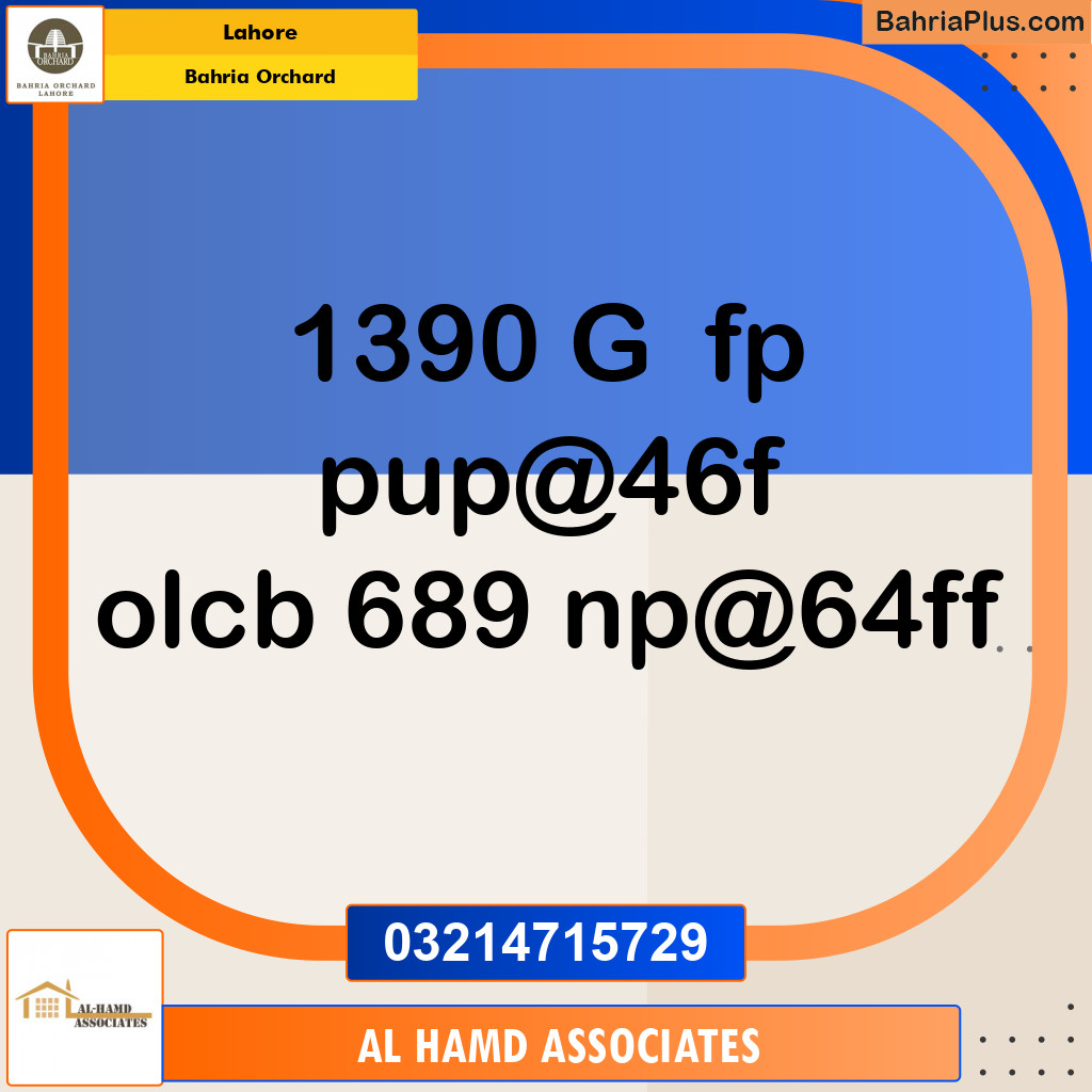 Residential Plot for Sale in Bahria Orchard, Lahore - (BP-118560)